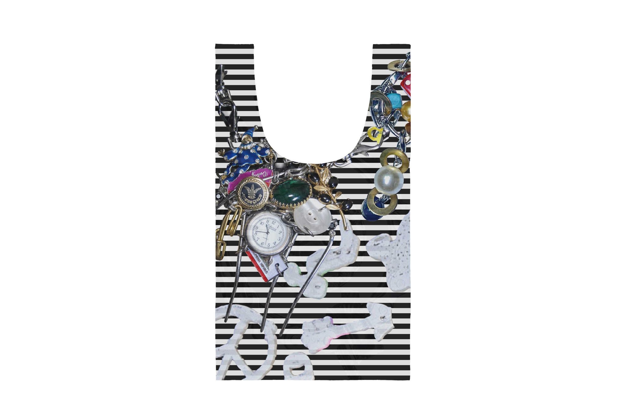b.Eautiful "b.Eautiful x LEO GON'DO Chains Reusable Bag Standard" (Black / White)