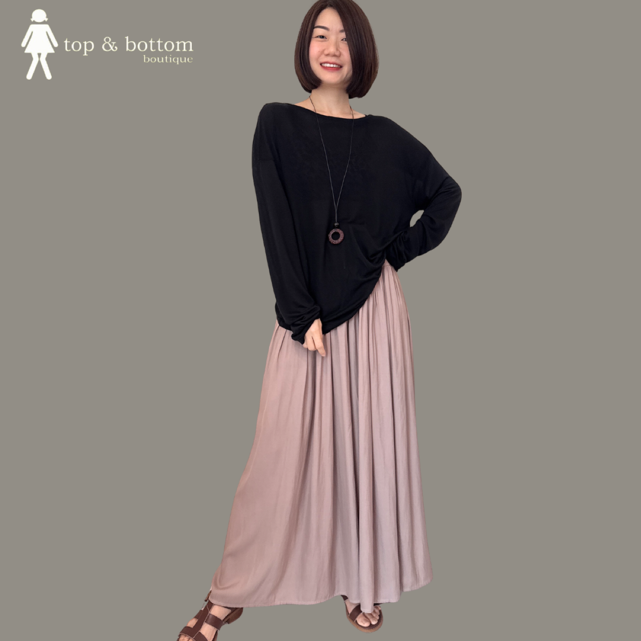 LONG SLEEVE SOFT FABRIC TWISTED BACK BLOUSE