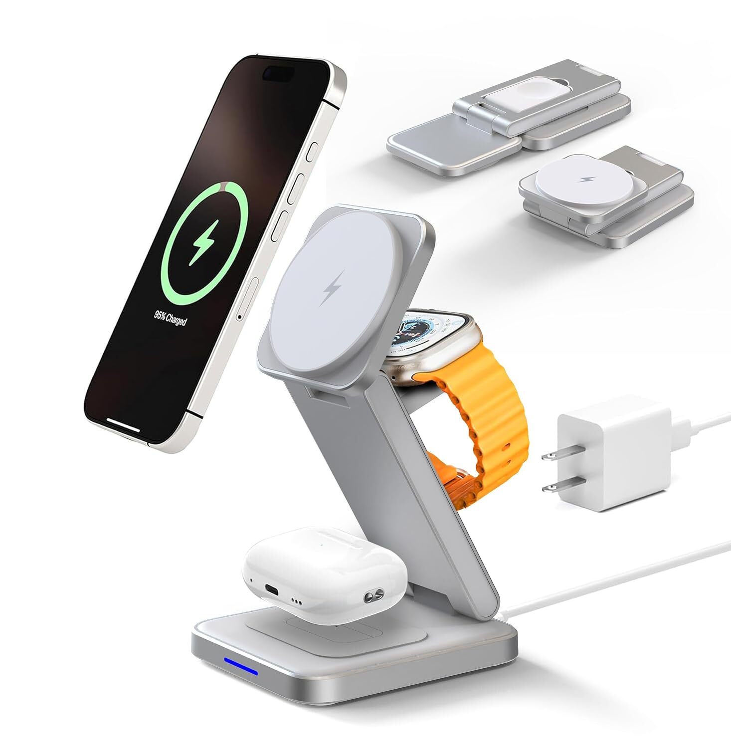 SIMPKEELY 3 合 1 磁吸無線快充充電座