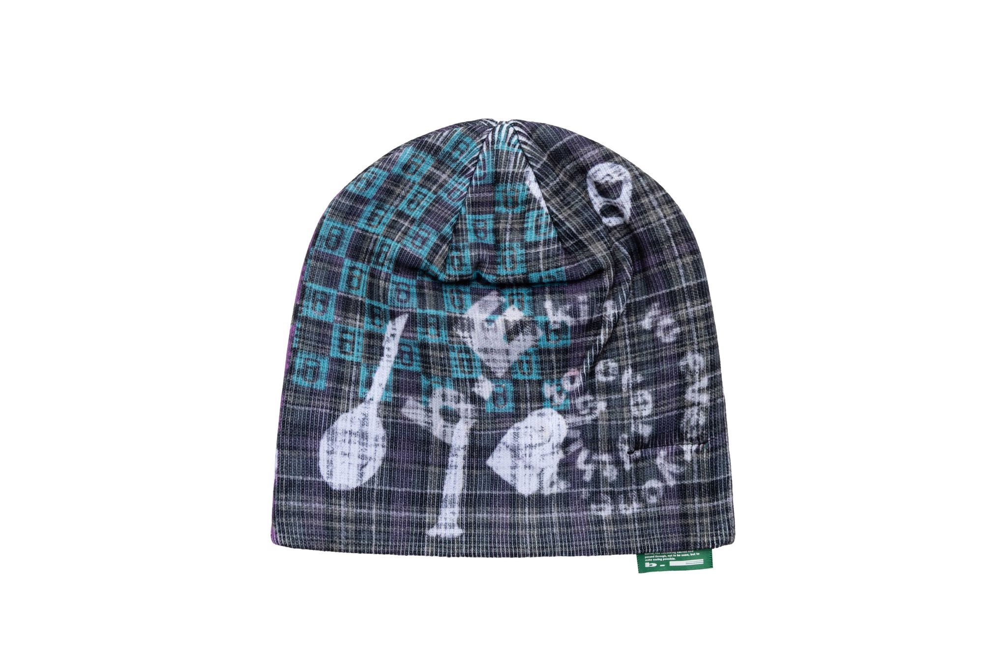 b.Eautiful "b.Eautiful x LEO GON'DO Plaid Beanie" (Grey)