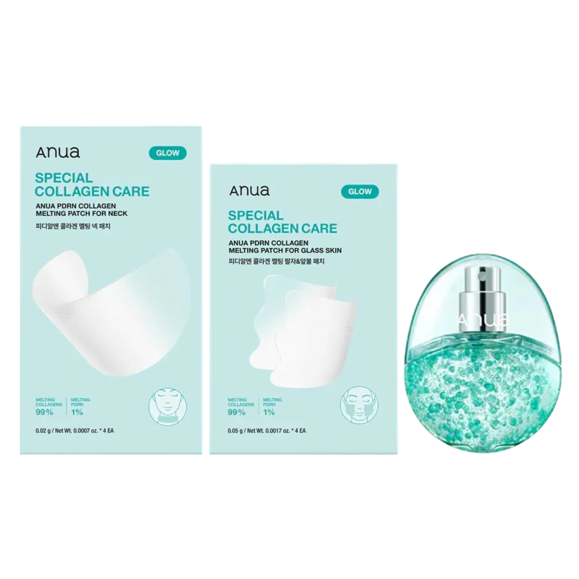 ANUA PDRN膠原蛋白抗皺提拉修護貼(臉頰用) 4EA /(頸/額頭用) 4EA