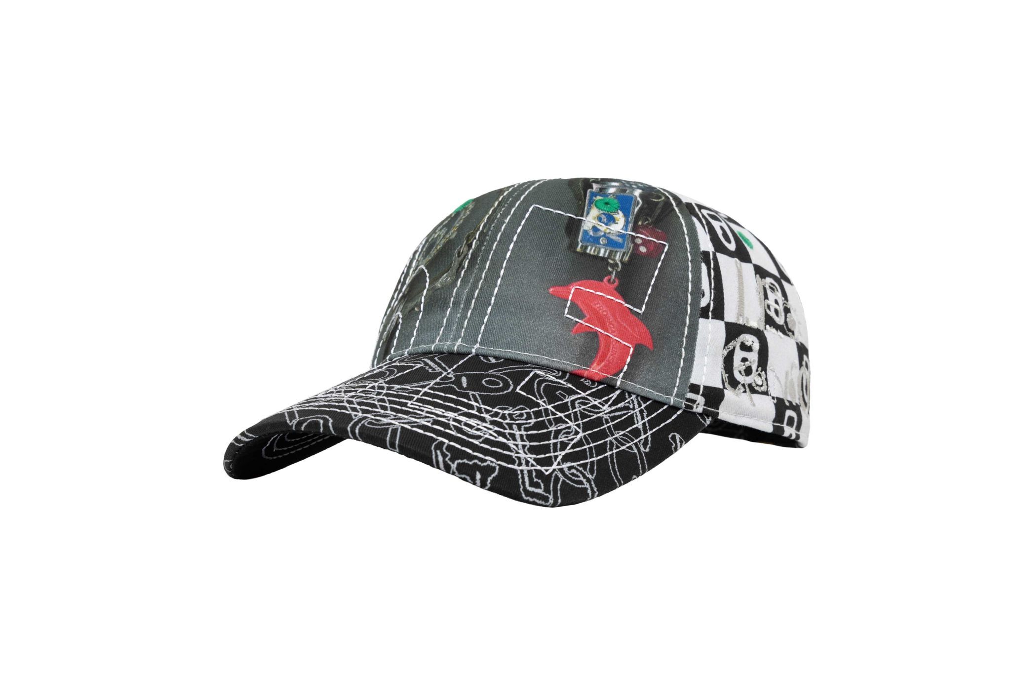 b.Eautiful "b.Eautiful x LEO GON'DO Vapor 6 Panel Hat" (Mix Chain / Silver)
