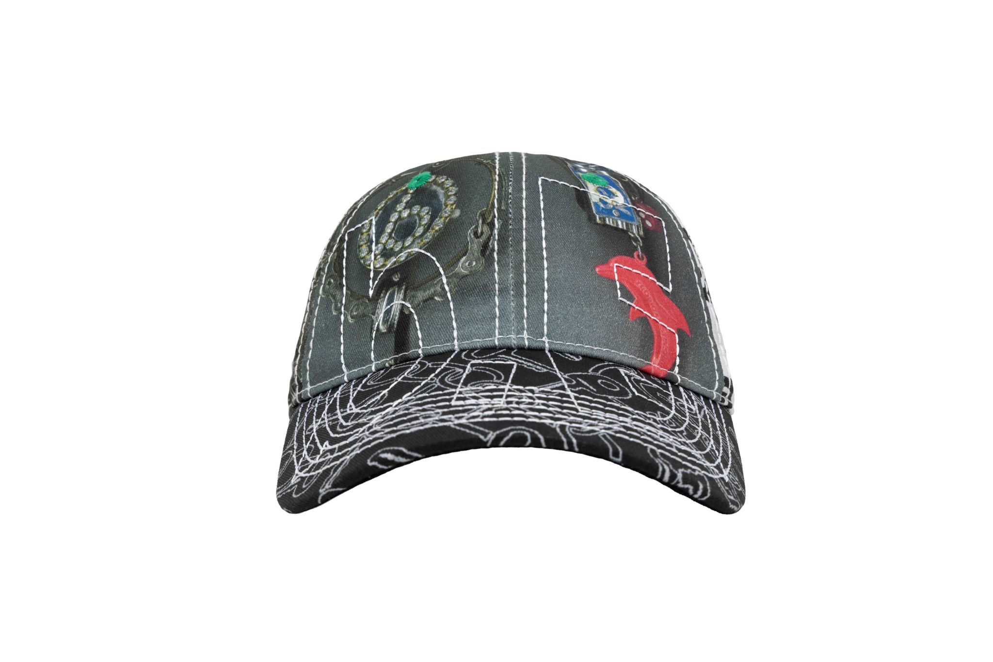 b.Eautiful "b.Eautiful x LEO GON'DO Vapor 6 Panel Hat" (Mix Chain / Silver)