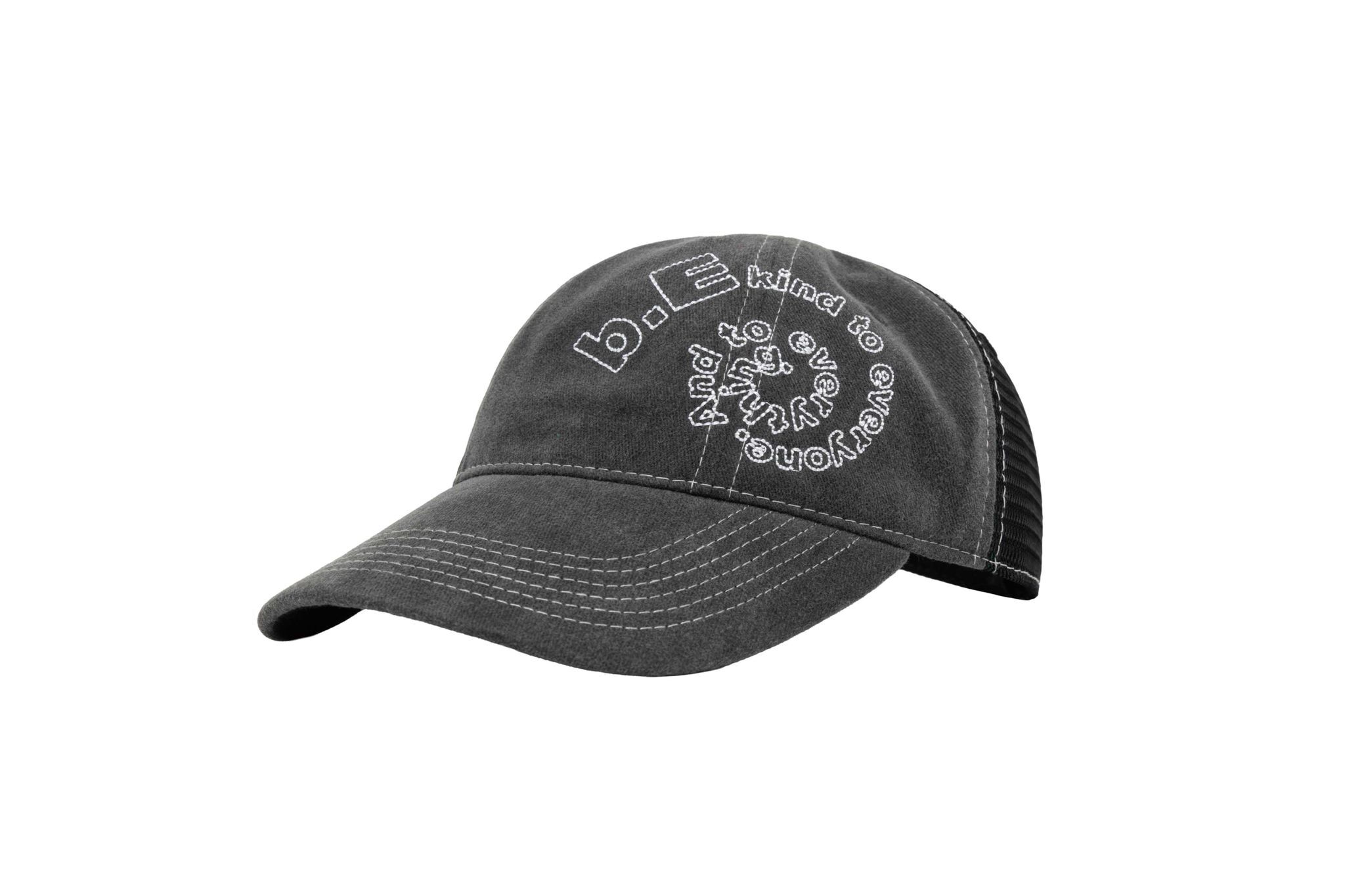 b.Eautiful "B-Tum Low Profile Hat" (Washed Black / Black / White)