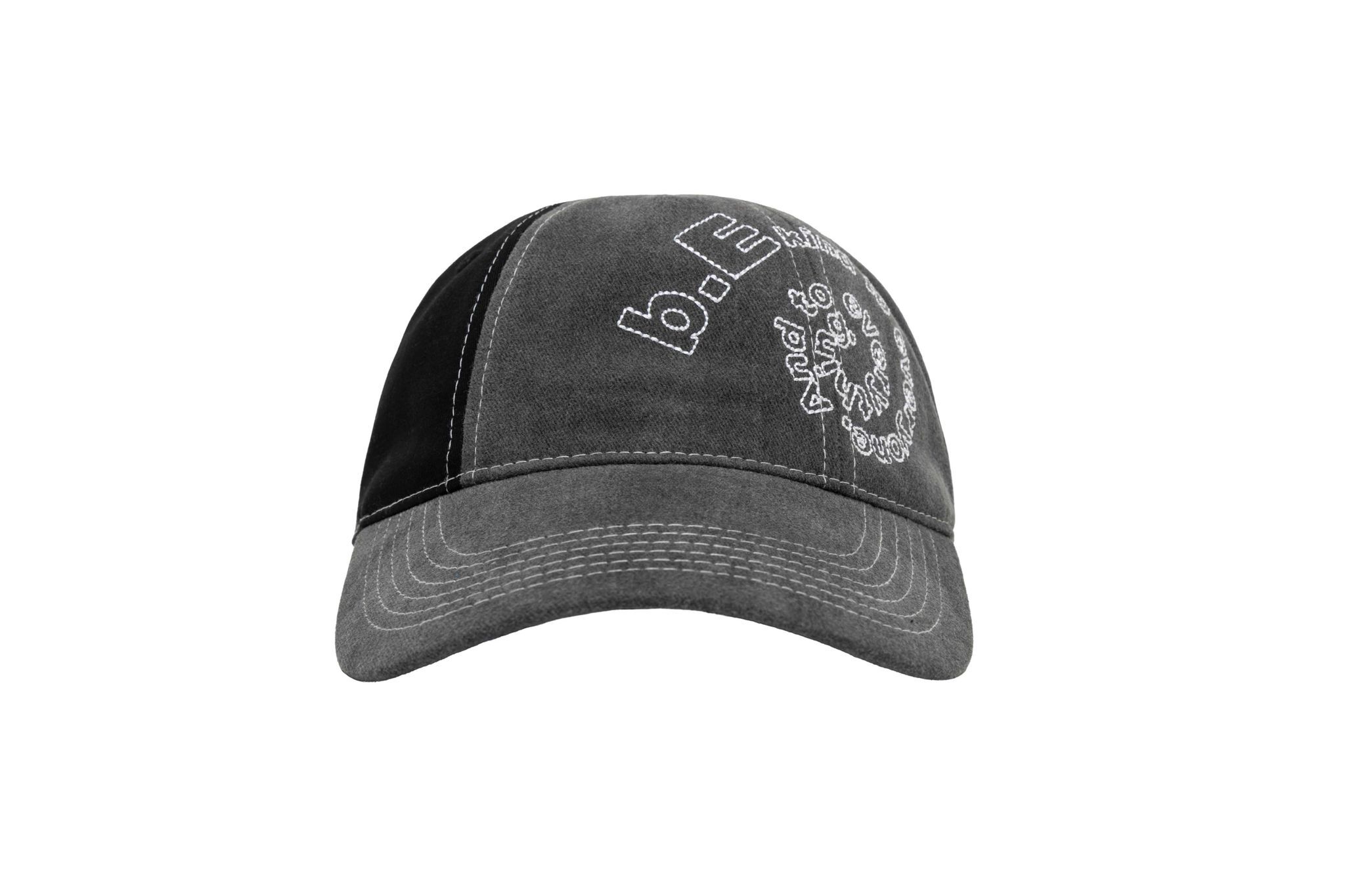b.Eautiful "B-Tum Low Profile Hat" (Washed Black / Black / White)