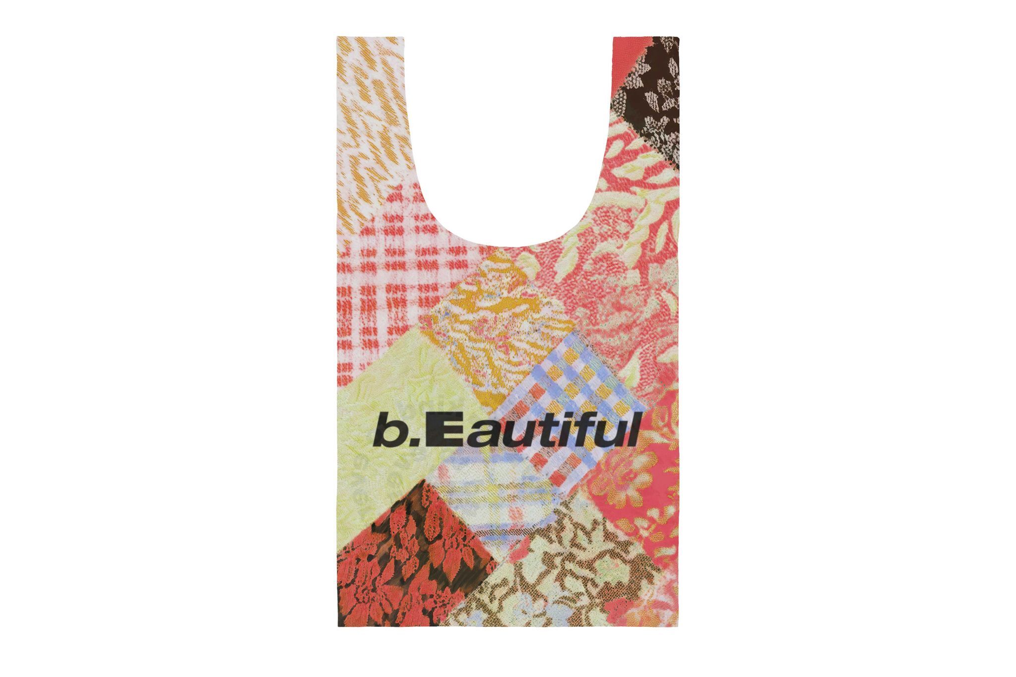 b.Eautiful "Mix Fabric Reusable Bag XLi" (Red)