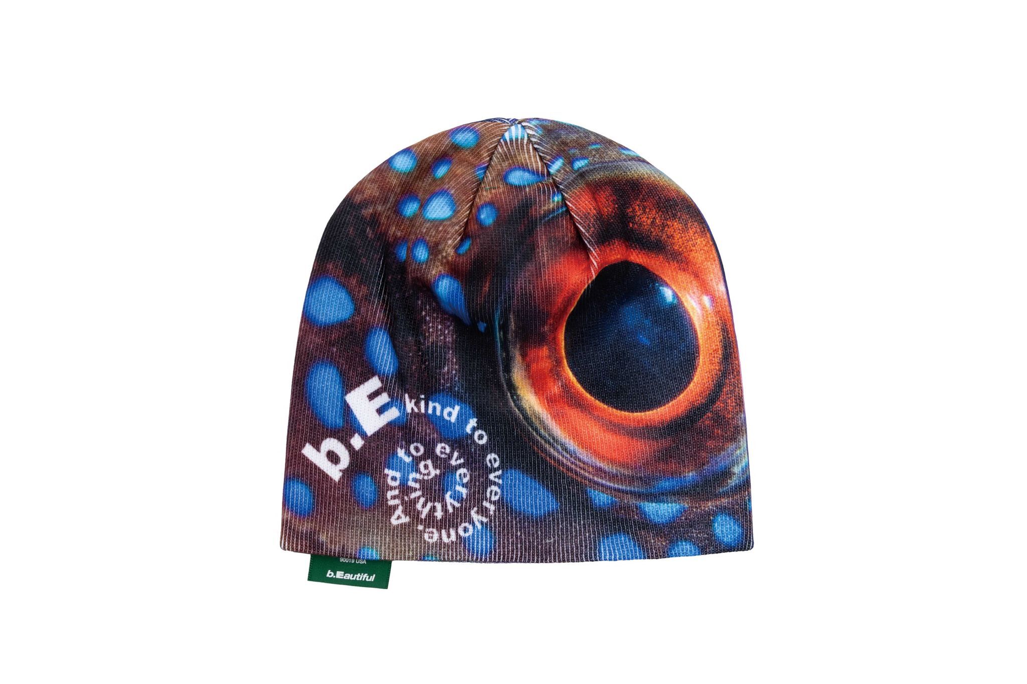 b.Eautiful "Fish Flower Beanie" (Brown / Purple)