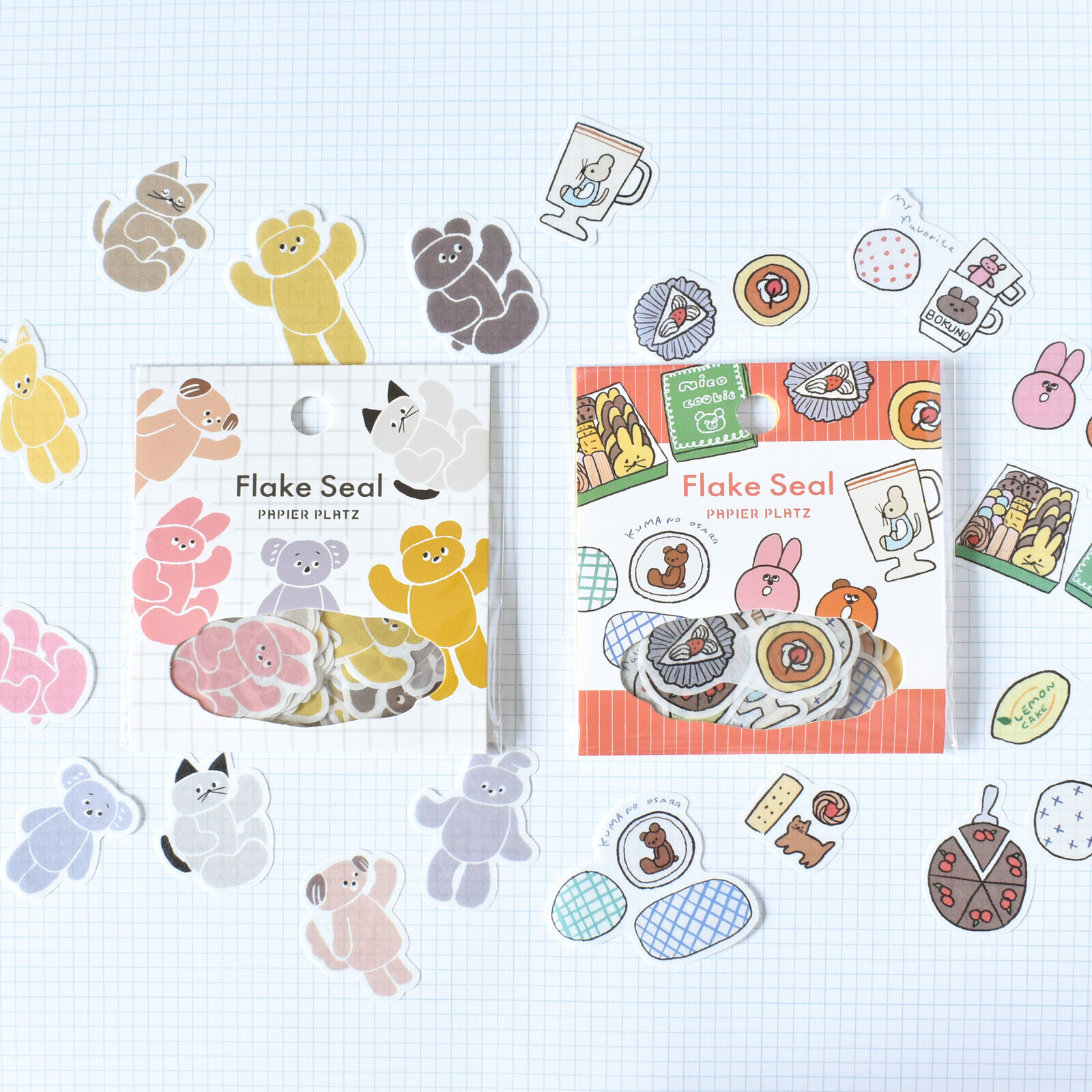 日本PAPIER PLATZ．Nico Recipe 和紙貼紙包 共2款