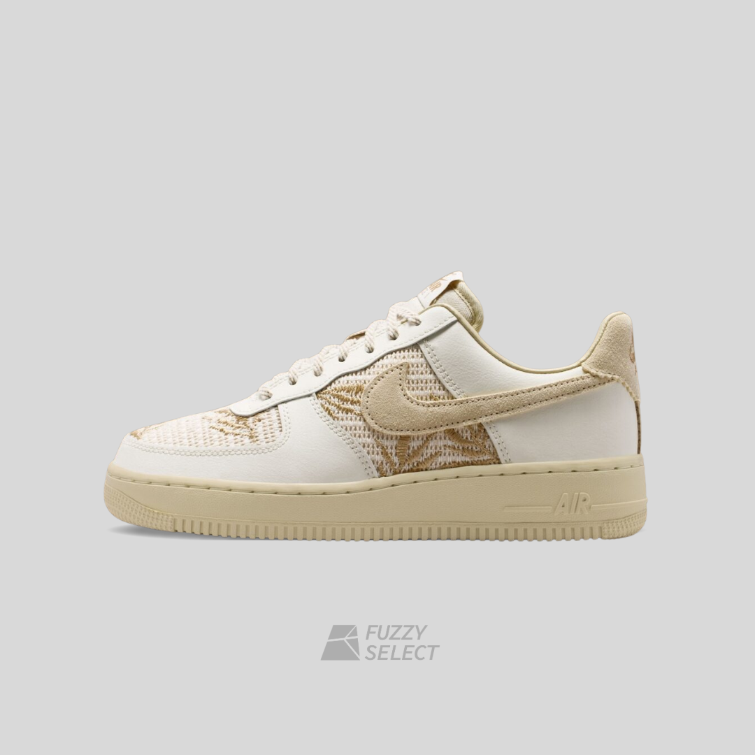 【逢甲 FUZZY】W Nike Air Force 1 "Phantom/Light Khaki" 刺繡 編織 皮革 白卡其 IW2347-002