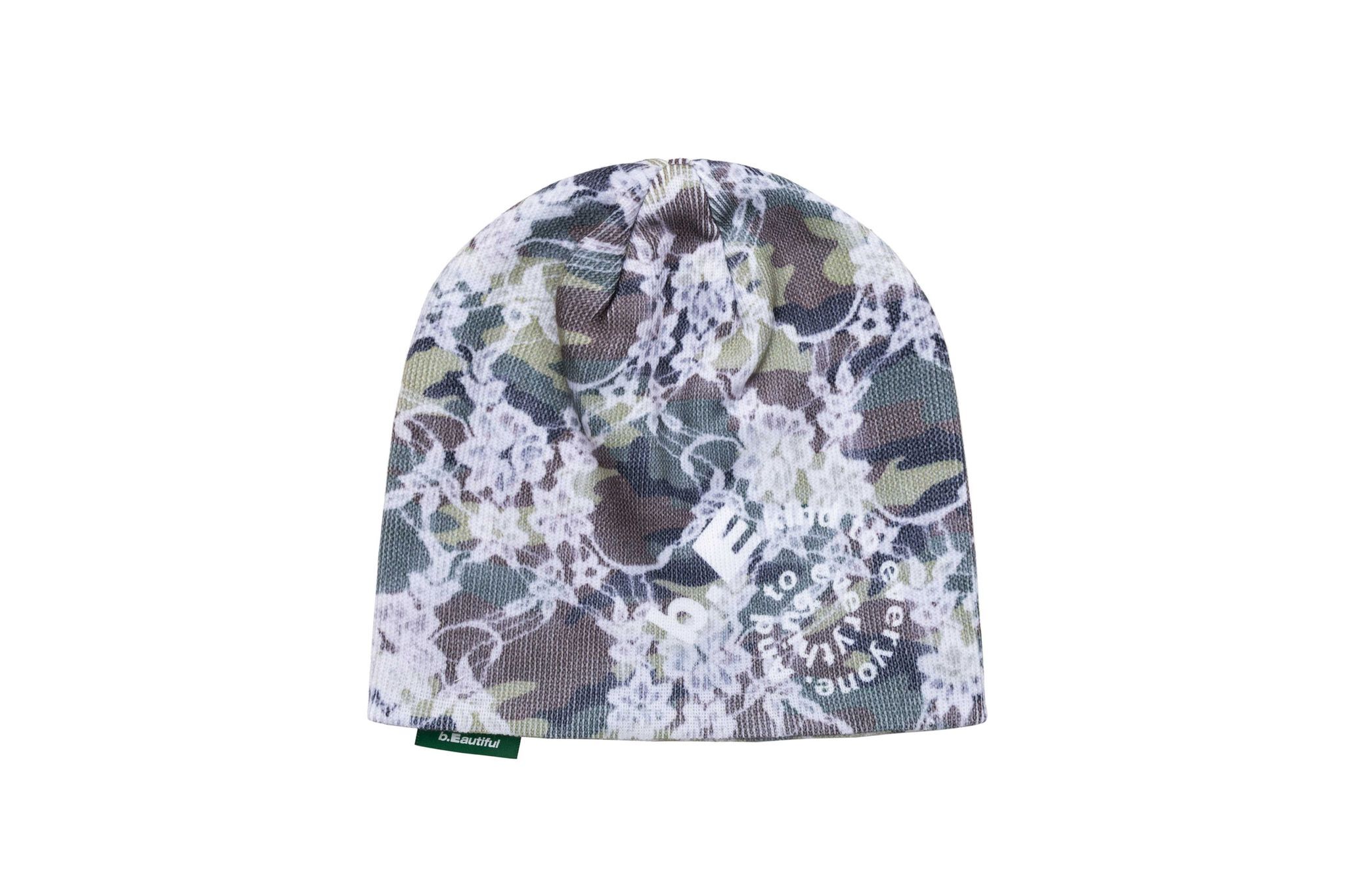 b.Eautiful "Lace Camo Beanie" (Green / White)