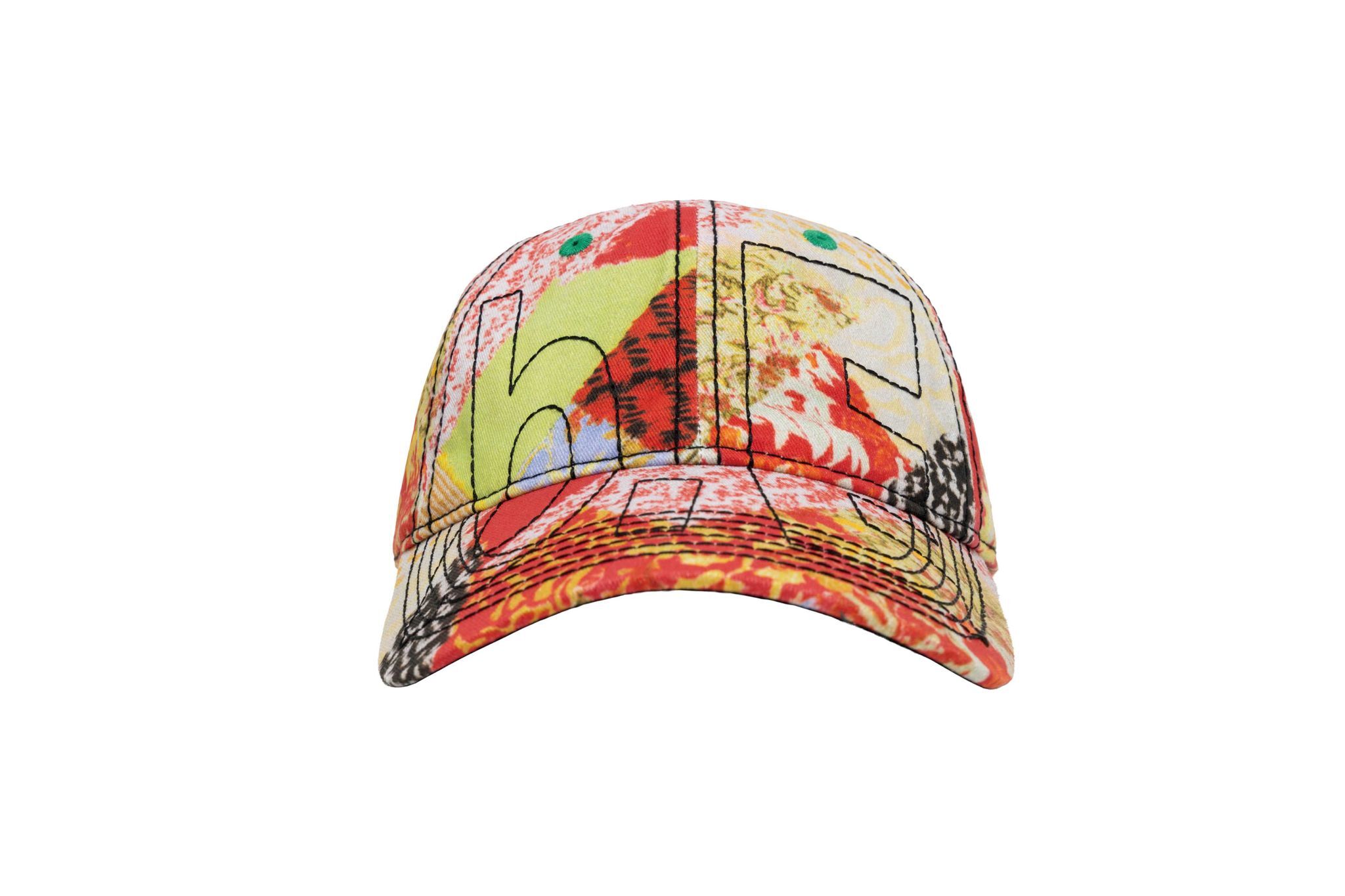 b.Eautiful "Vapor 6 Panel Hat" (Red Kimono / Black)