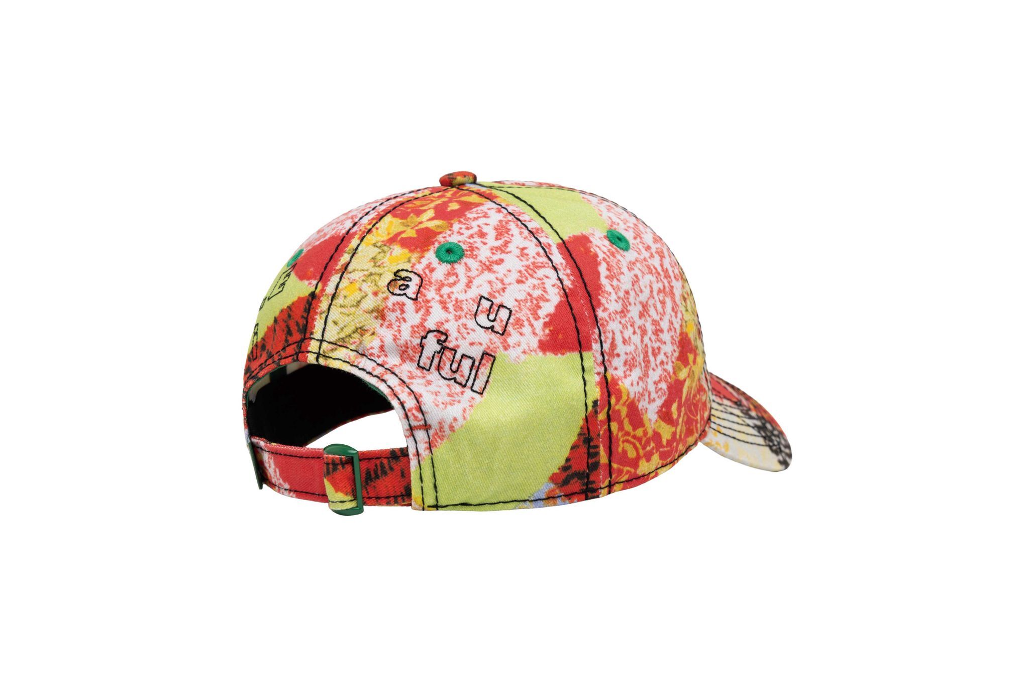 b.Eautiful "Vapor 6 Panel Hat" (Red Kimono / Black)