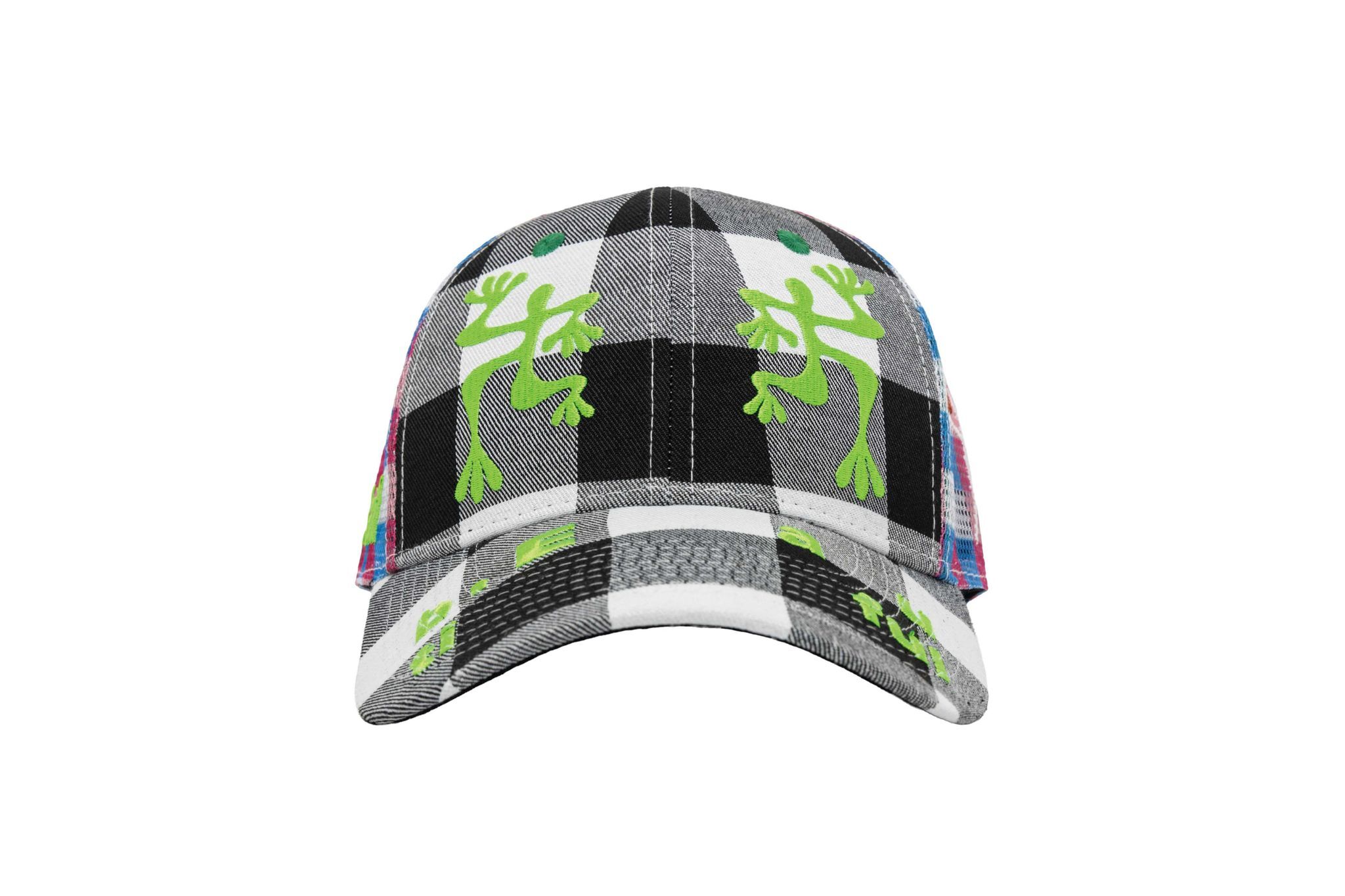 b.Eautiful "Biyu Hat" (Black Buffalo Check / Pink / Blue)