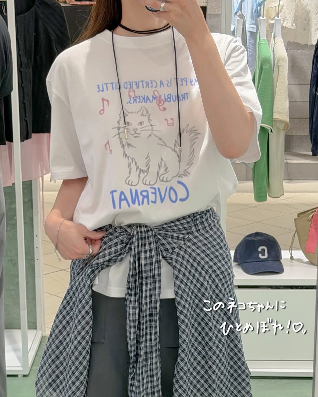韓國代購｜Covernat Oversized Cat Graphic T-shirt (2 Colours)