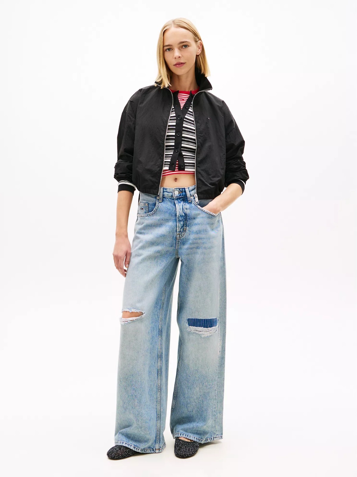 【直播】Tommy Hilfiger K0707116 Womens Tommy Jeans Water-Repellent Zip Jacket