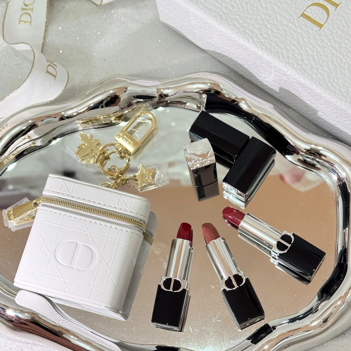 Dior Beauty 限量藤格唇膏袋&迷你傲姿唇膏禮盒