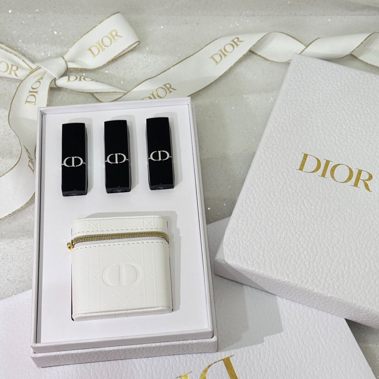 Dior Beauty 限量藤格唇膏袋&迷你傲姿唇膏禮盒
