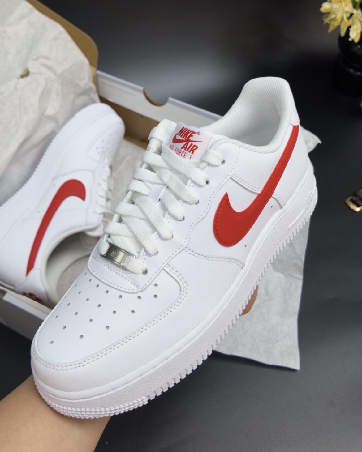 【逢甲 FUZZY】Nike Air Force 1 "White/University Red" 白紅勾 FJ4146-133
