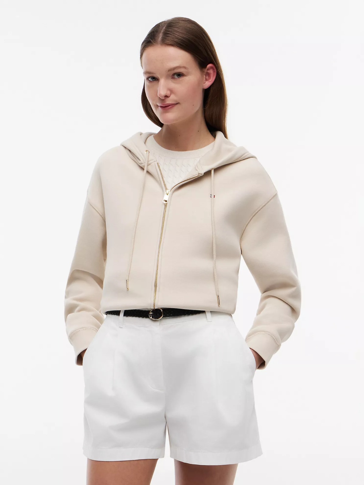 【直播】Tommy Hilfiger K0707128 Womens Relaxed Fit Zip Hoodie