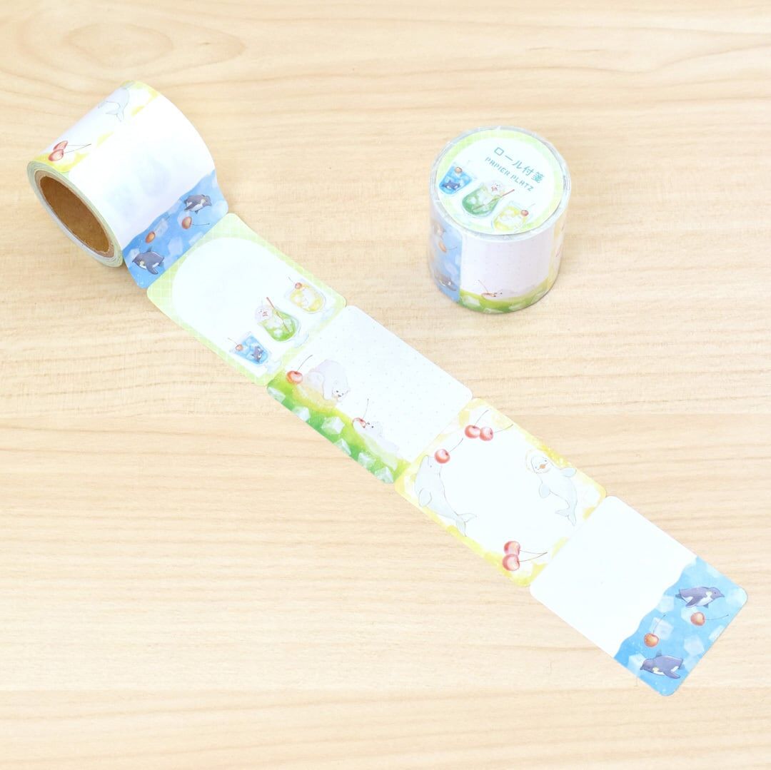 日本PAPIER PLATZ．Natsunoka 卷式便利貼 共2款
