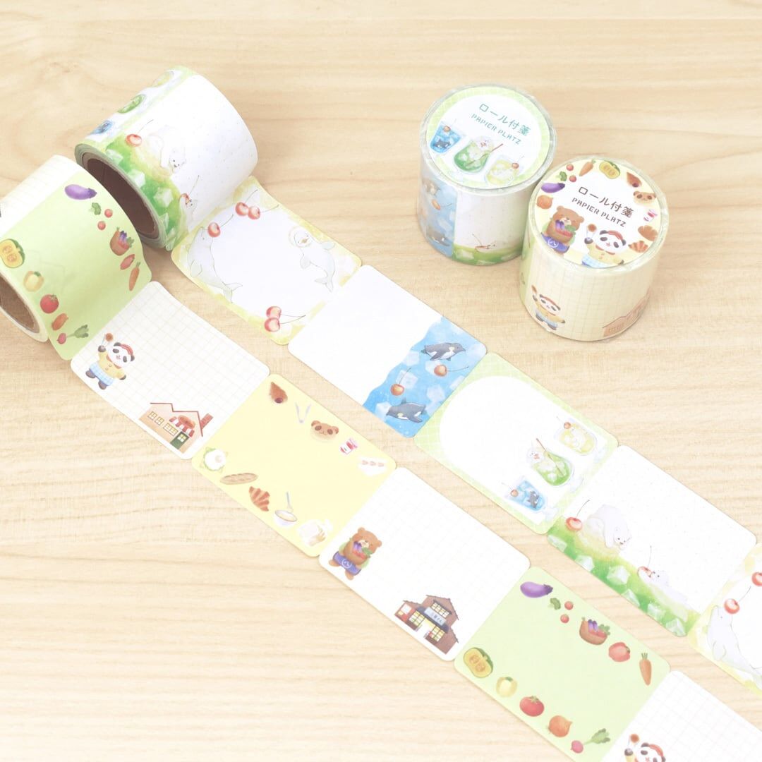 日本PAPIER PLATZ．Natsunoka 卷式便利貼 共2款