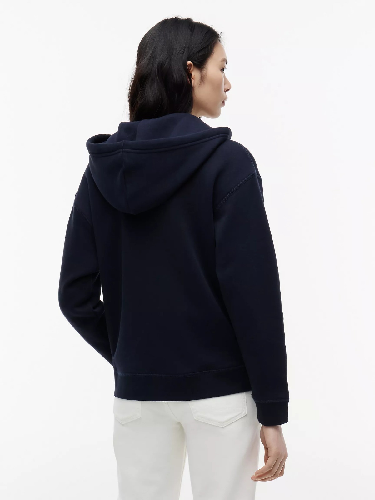 【直播】Tommy Hilfiger K0707129 Womens Relaxed Fit Zip Hoodie (Navy)