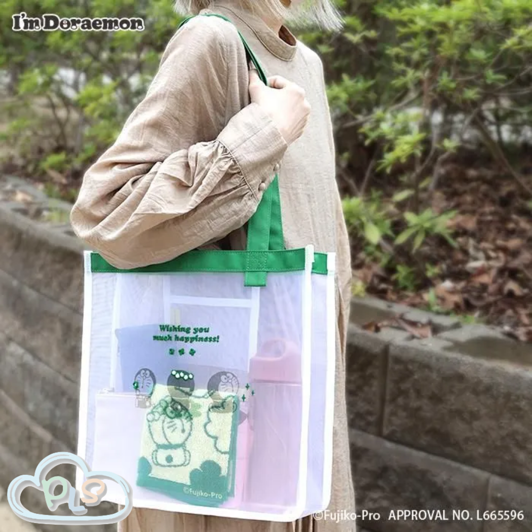網眼手提袋 多啦A夢 Flowering Green  #72114-1