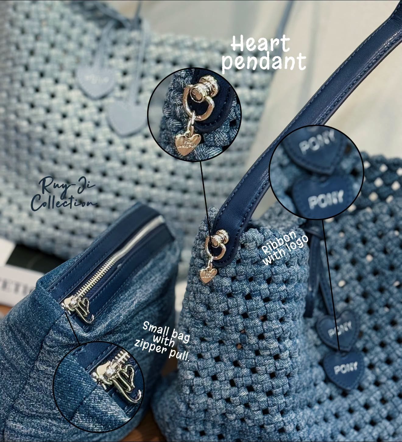 泰國新款🇹🇭 Pony Twenty-Eight Ryuji Bag 牛仔布針織袋