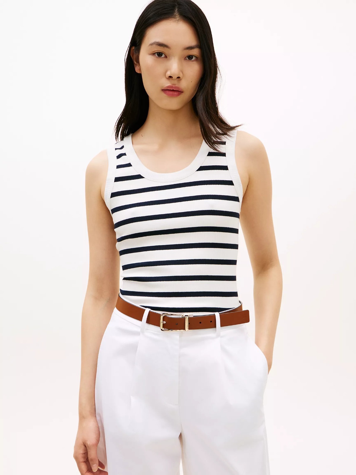 【直播】Tommy Hilfiger K0707157 Stripe Rib-Knit Tank Top