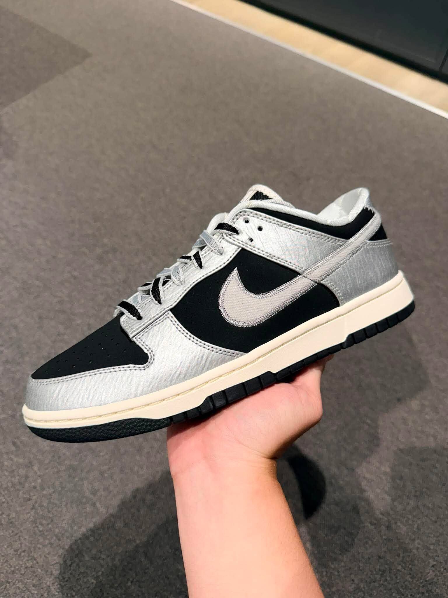 Nike Dunk Low "Metallic Silver" 銀黑 男 休閒鞋 IM4413-001