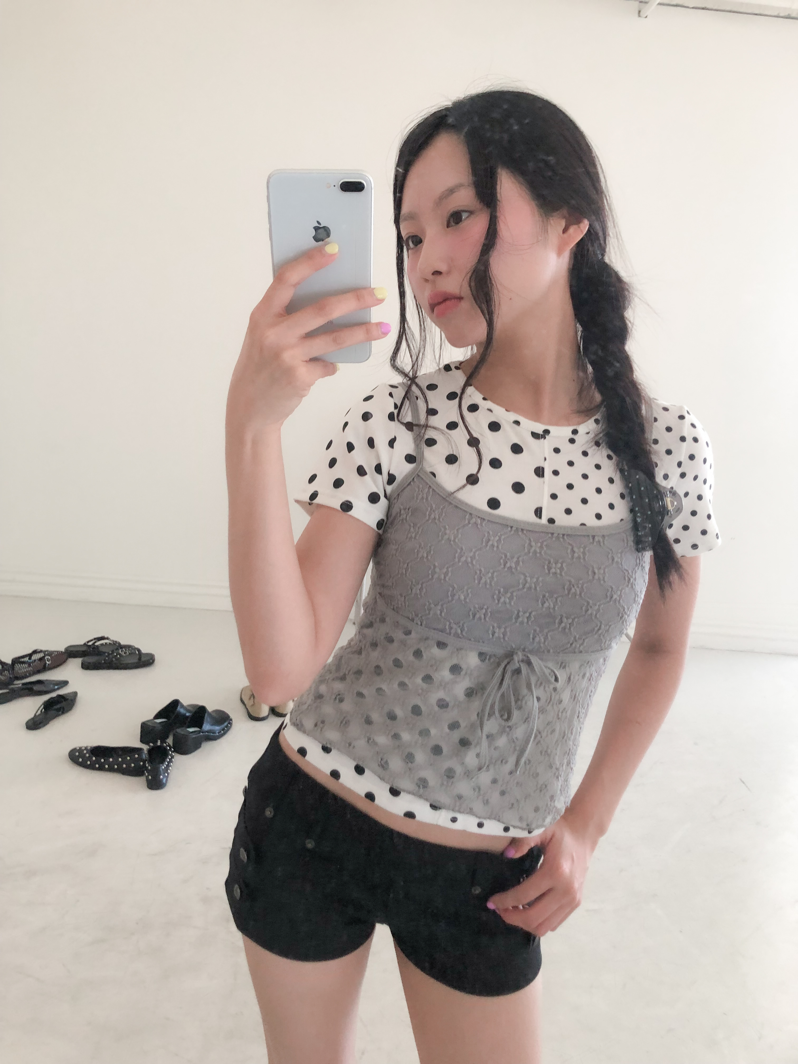 half dot t-shirt #上衣
