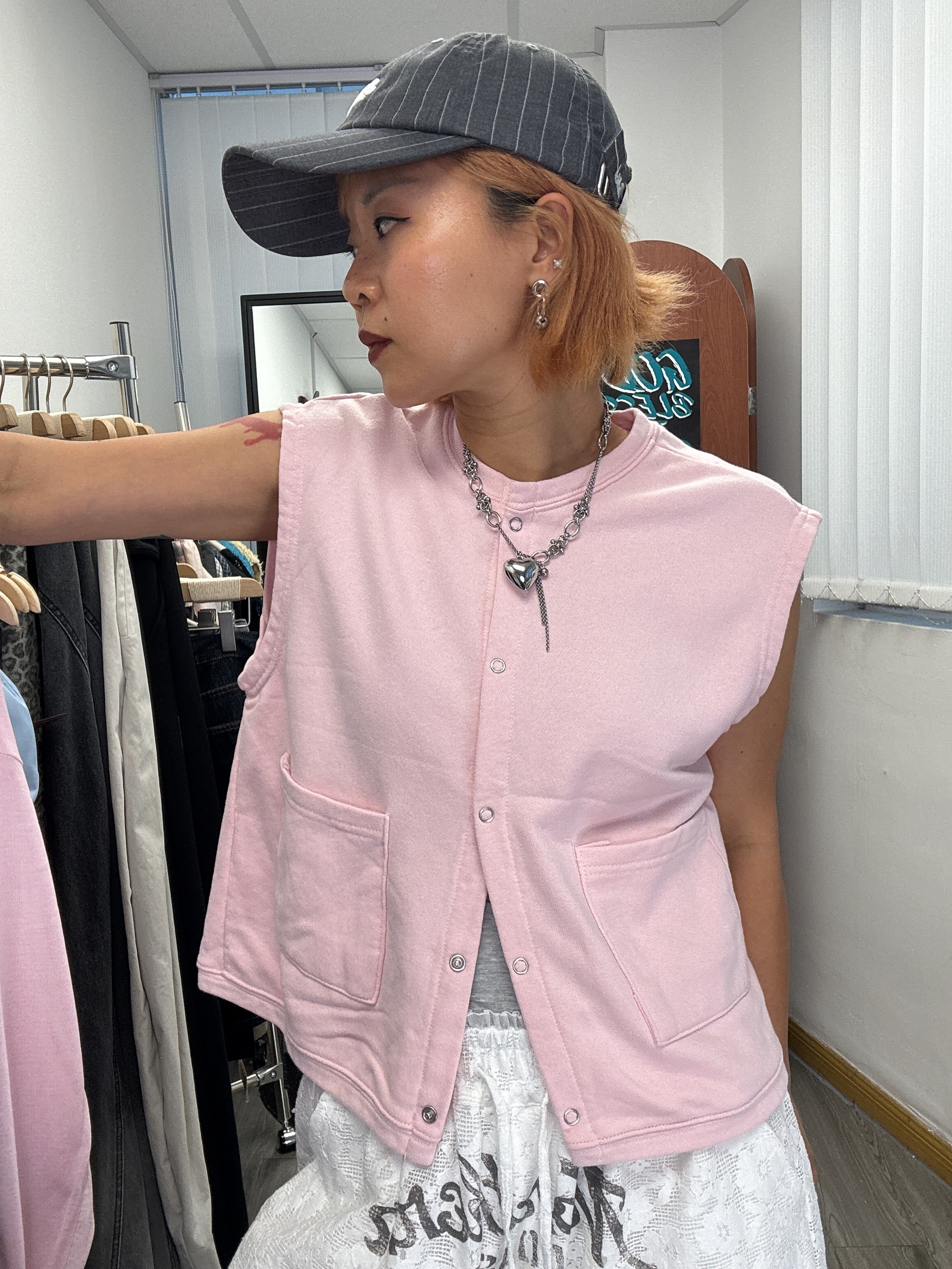 Pink pink 珠地背心