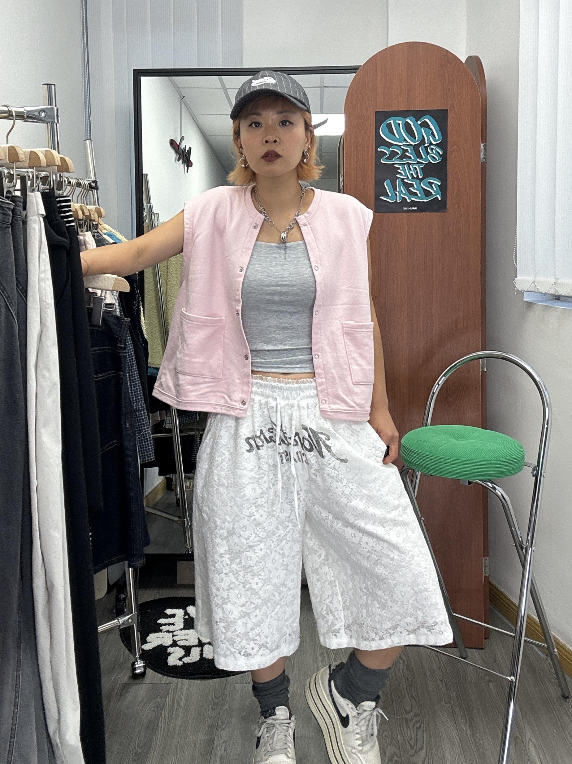 印字lace褲