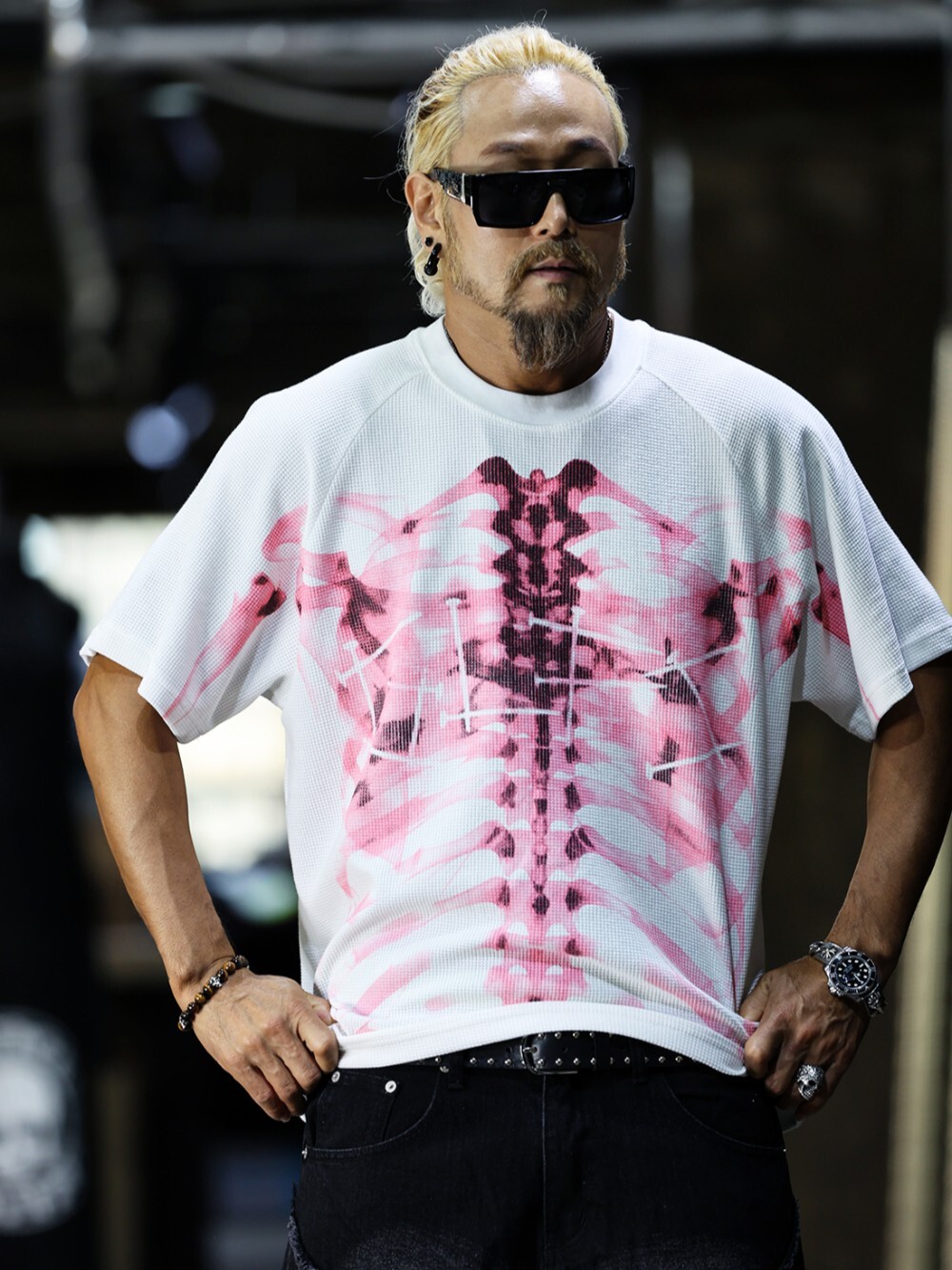 X-Ray Skeleton Waffle Short Sleeve T-Shirt