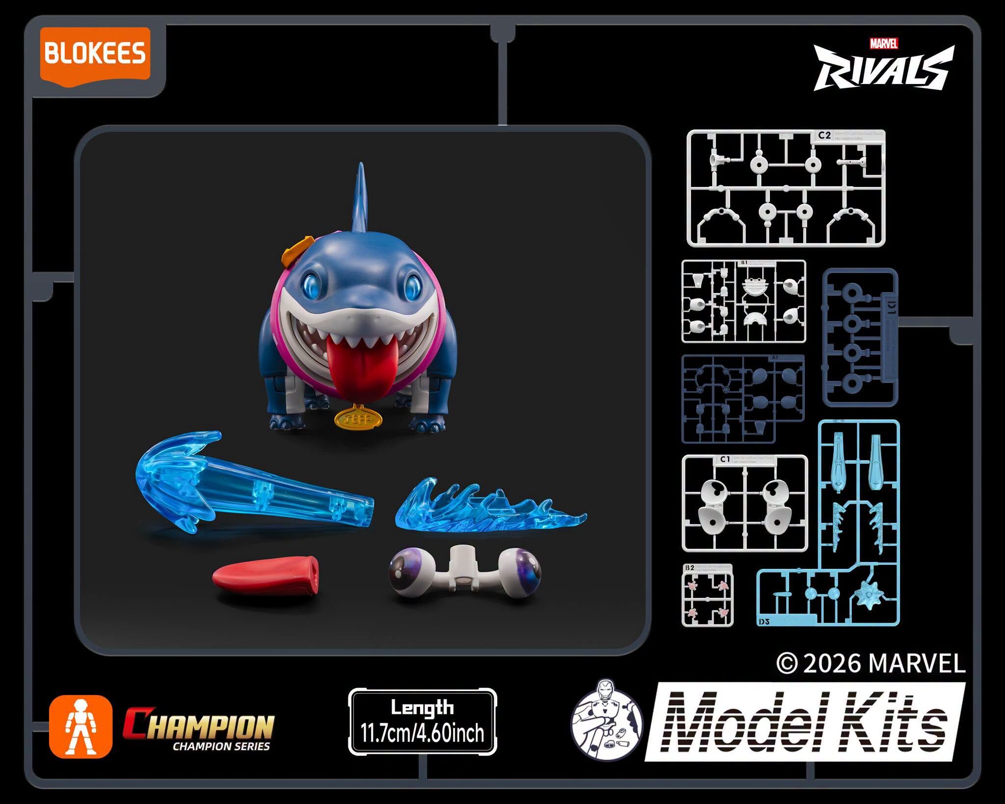 Blokees Figure – Marvel Champion Class 12 Jeff & The Land Shark 陸行鯊傑夫