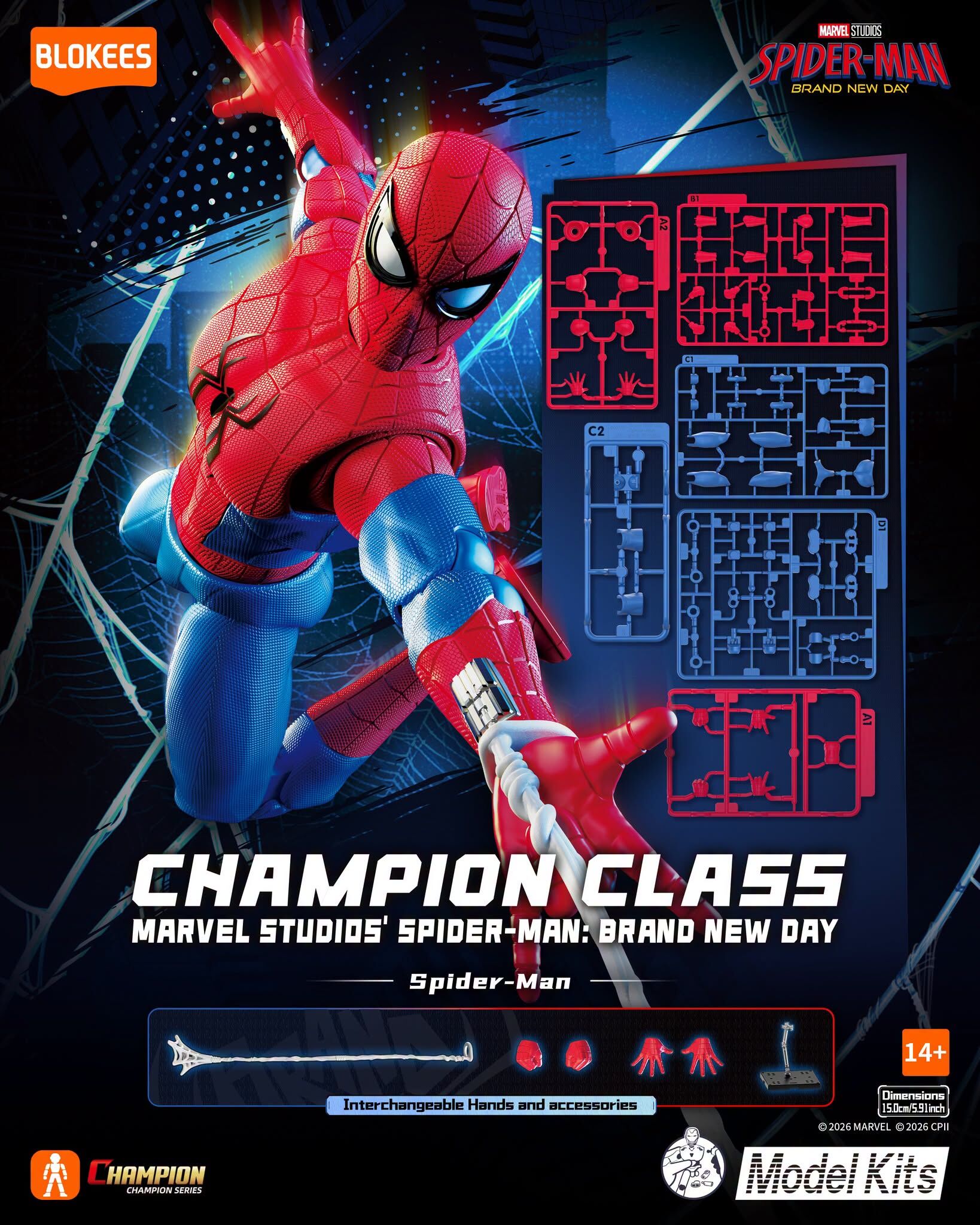 Blokees Figure – Marvel Champion Class 13 Spider-Man Movie Ver.