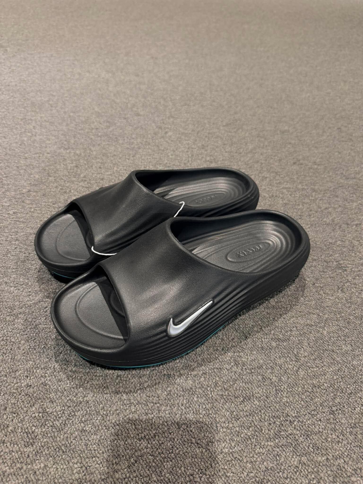 Nike ReactX Rejuven8 黑藍 拖鞋 HV4479-003