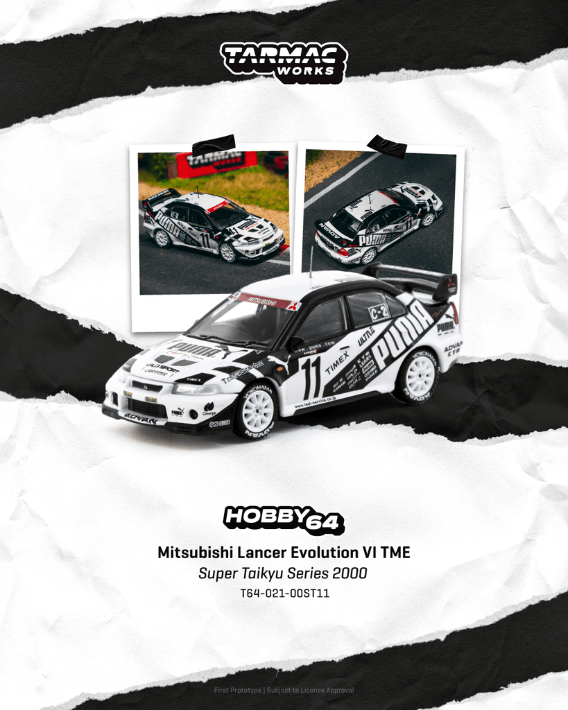Tarmac Works Mitsubishi Lancer Evolution VI TME Super Taikyu Series 2000 中谷 明彦 / 木下 隆之