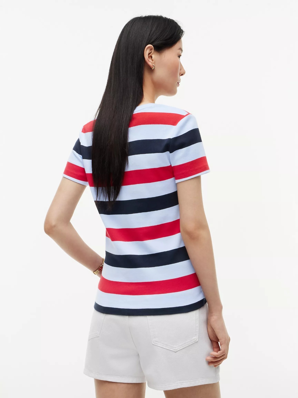 【直播】Tommy Hilfiger K0707175 女士橄欖球條紋圓領T卹