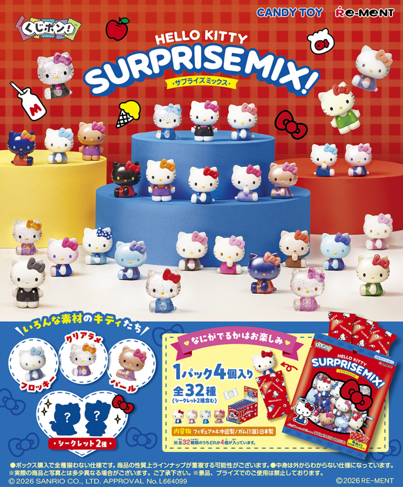 Re-ment HELLO KITTY 驚喜配搭 (一盒8包)
