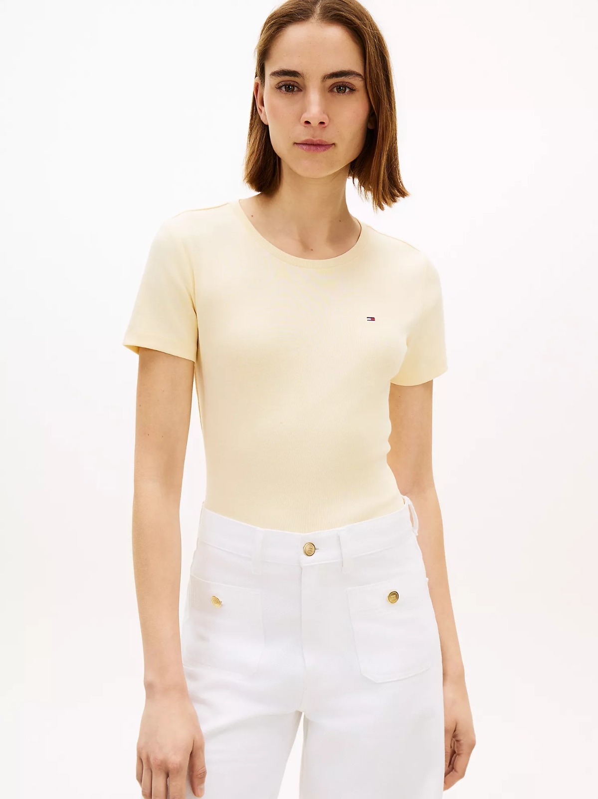【直播】Tommy Hilfiger K0707177 女士圓領Favorite T卹（奶油色）