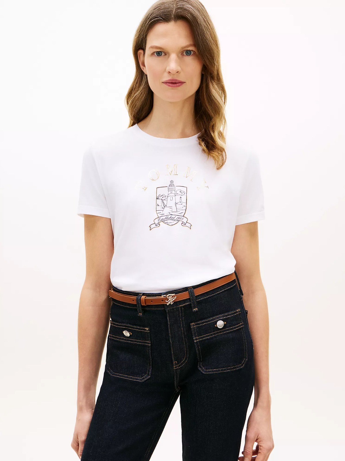 【直播】Tommy Hilfiger K0707179 女款燈塔標誌T卹