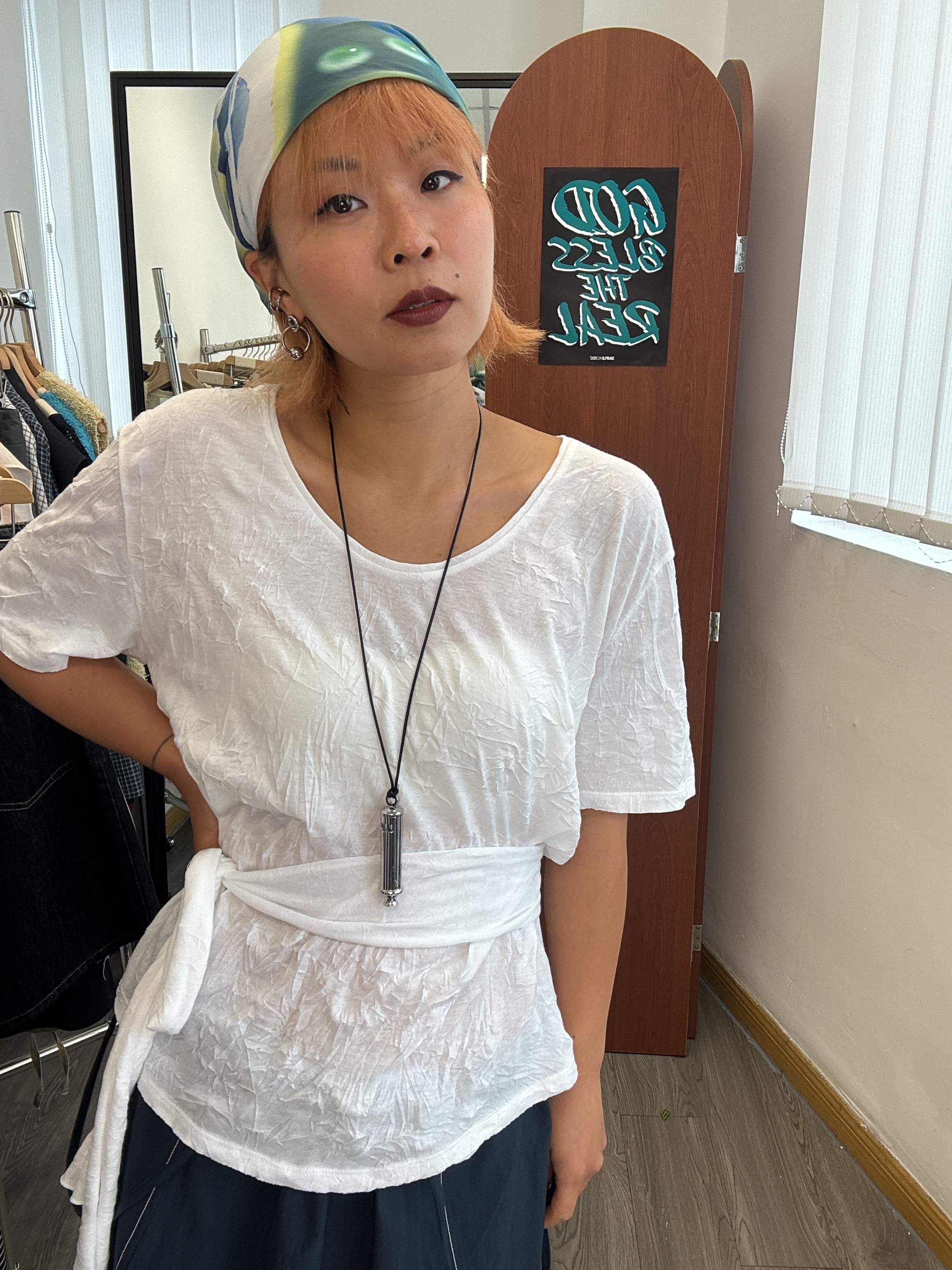 連巾皺皺棉Tee(2色)