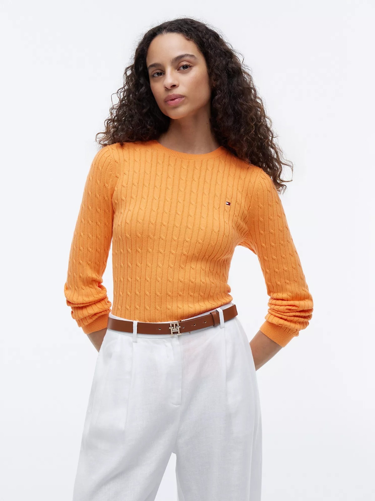 【直播】Tommy Hilfiger K0707202 女裝絞花針織毛衣
