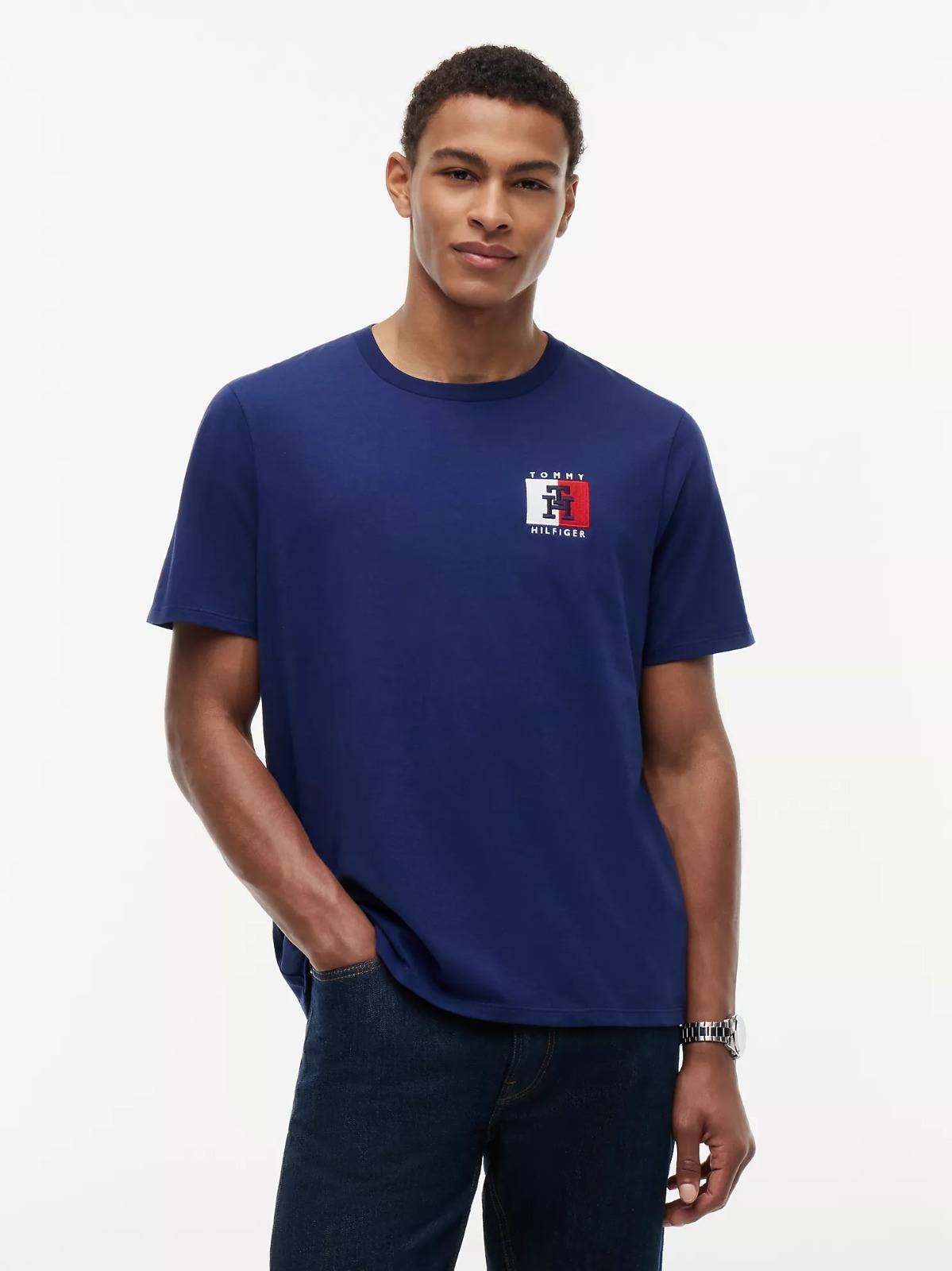 【直播】Tommy Hilfiger K0707188 男士雙色旗幟標誌T卹