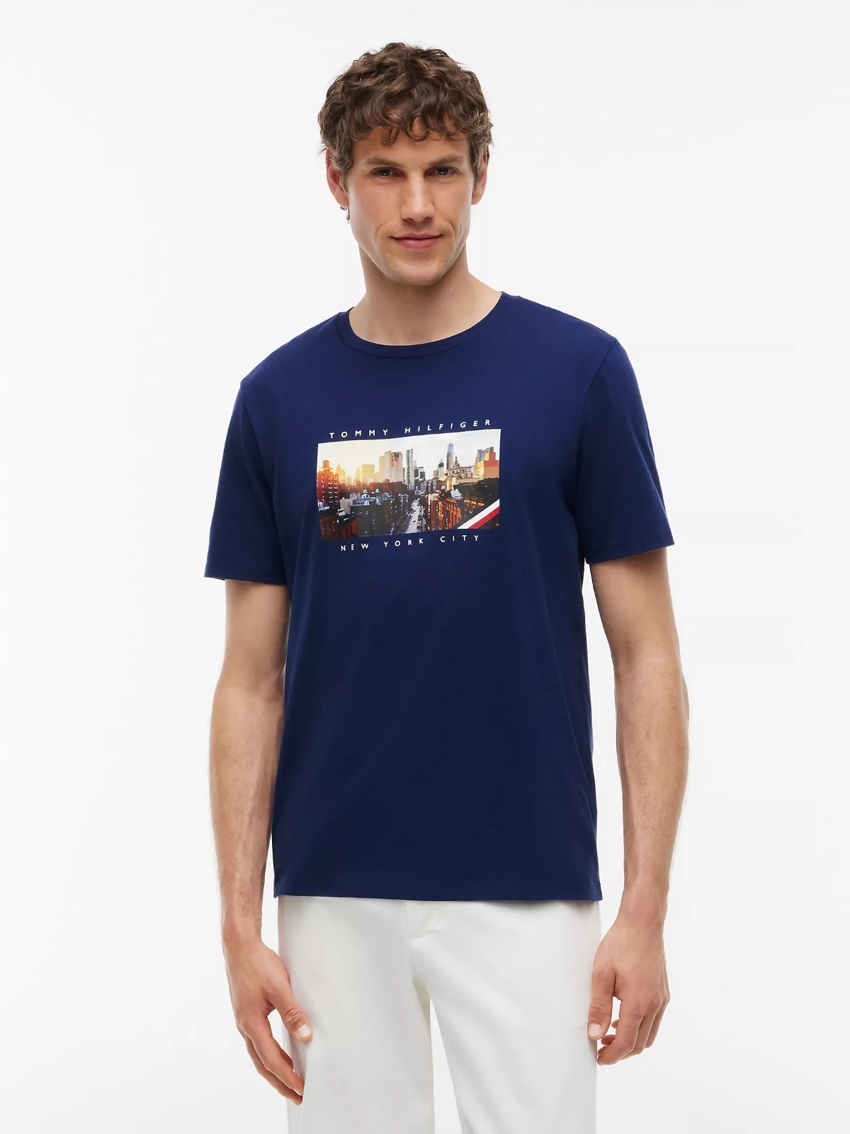 【直播】Tommy Hilfiger K0707191 男士紐約天際線圖案T卹