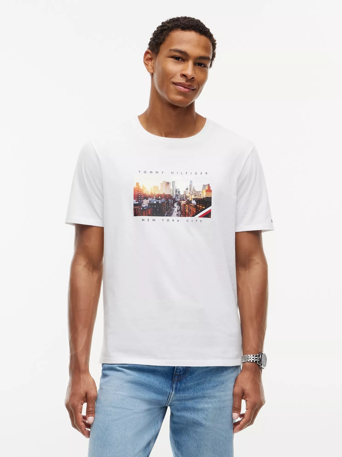 【直播】Tommy Hilfiger K0707191 男士紐約天際線圖案T卹