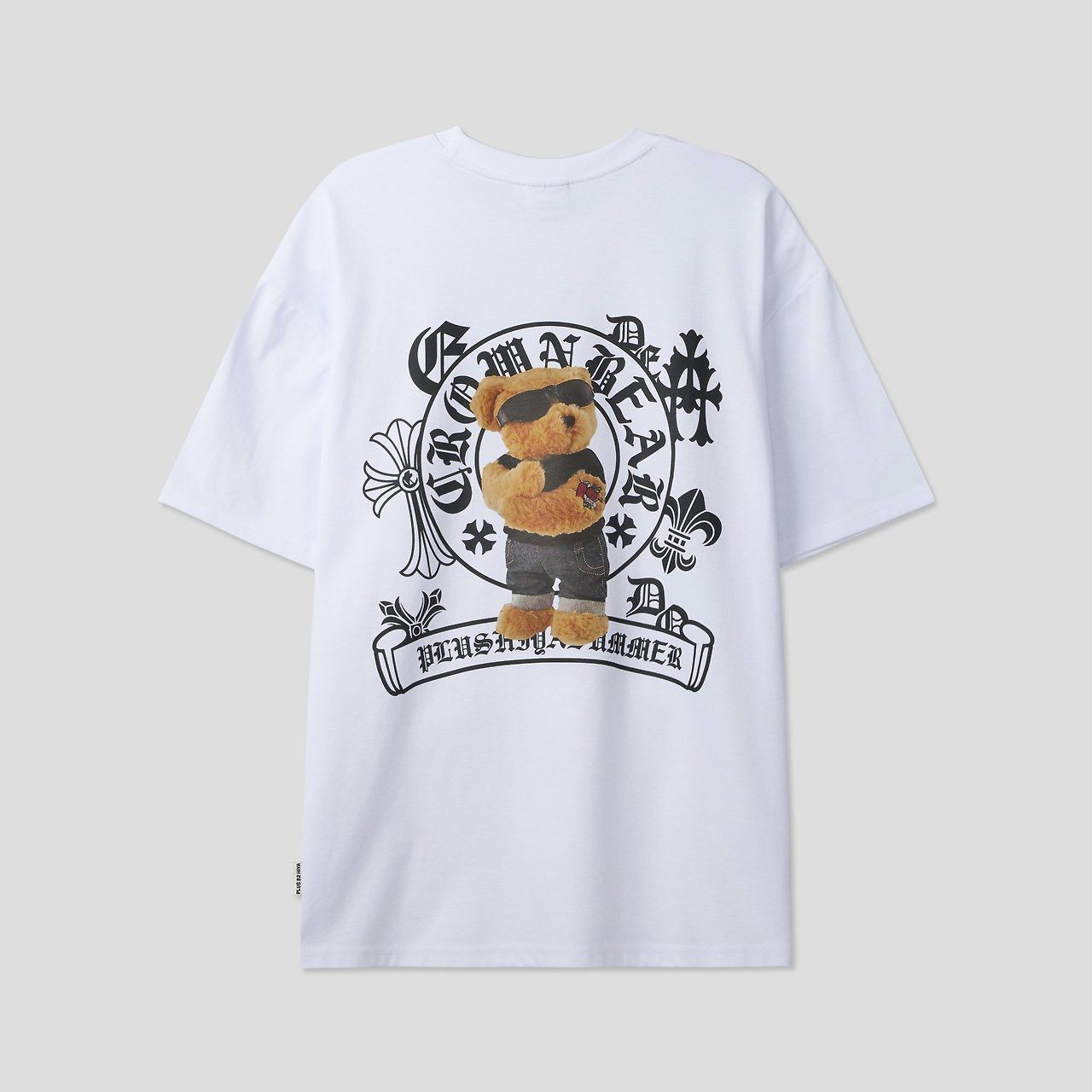 熊仔圖案英文字短袖Tee P8H-189T
