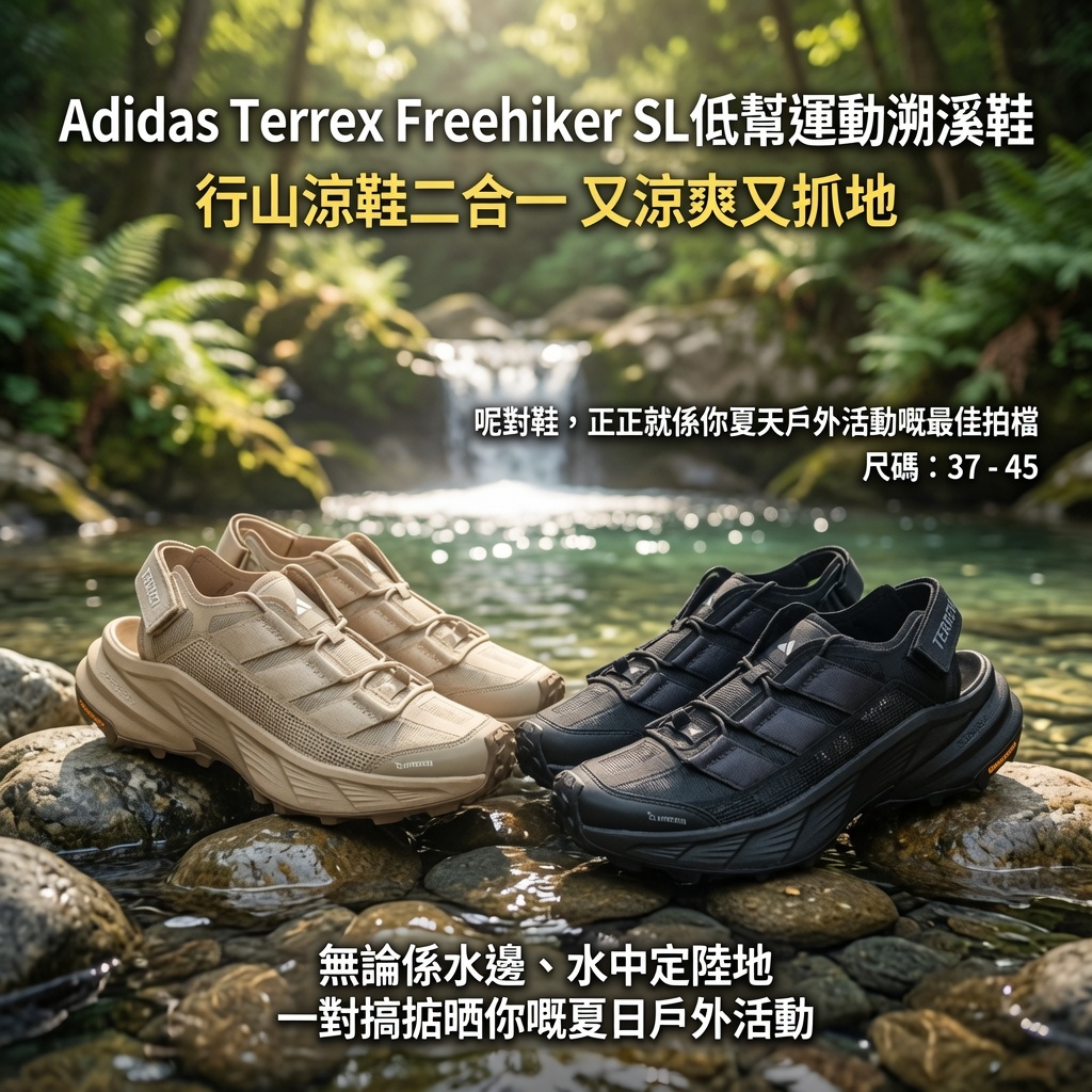 Adidas Terrex Freehiker SL低幫運動溯溪鞋