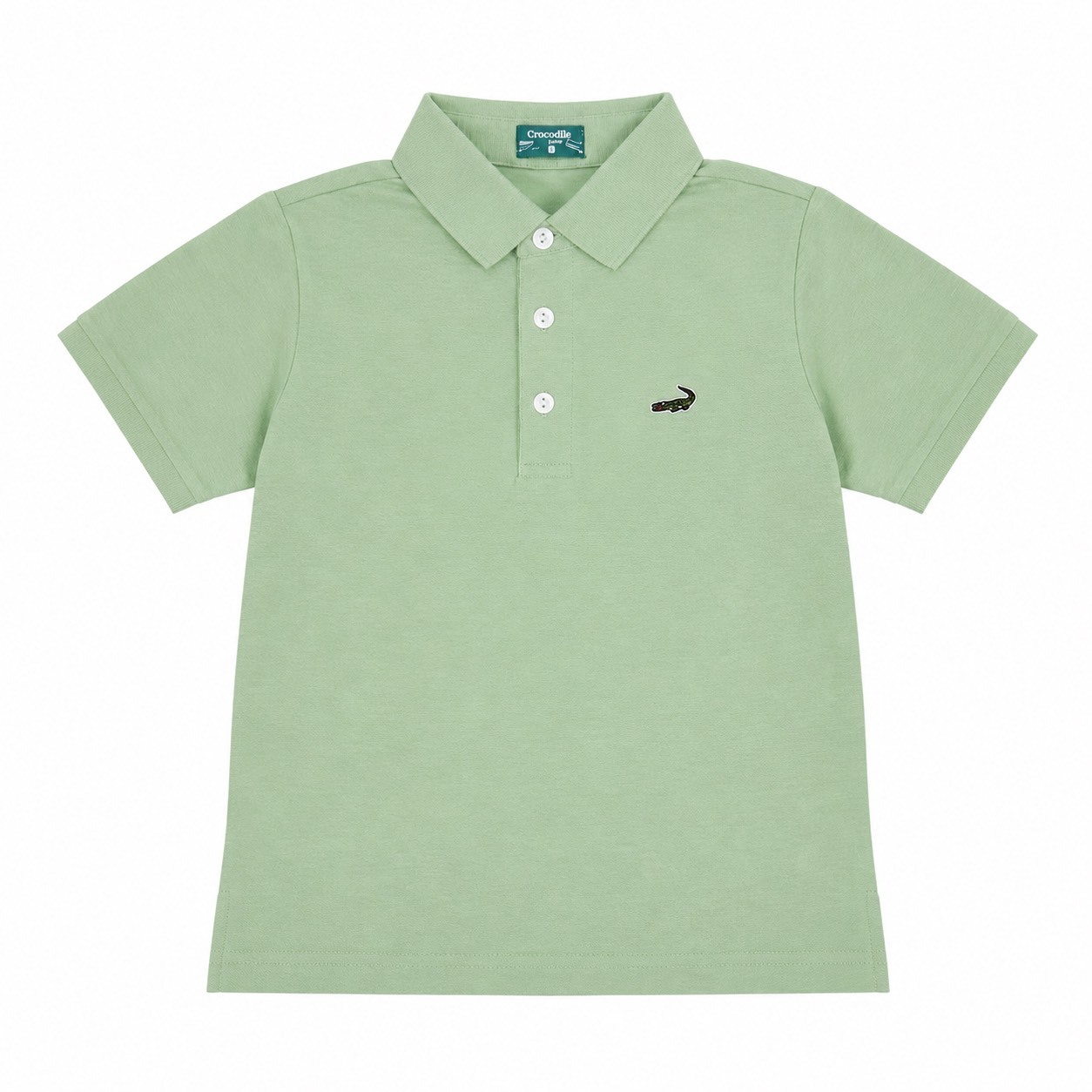 Crocodile Junior 鱷魚童裝    鱷魚冰絲POLO衫-湖水綠色